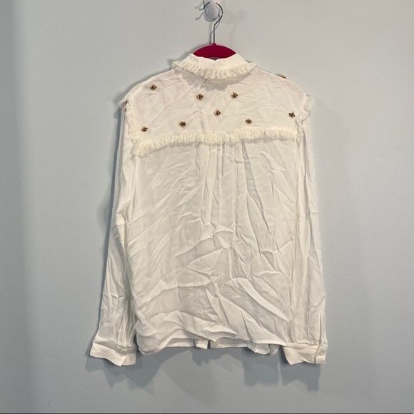 Maje “Ciel” bee embellished blouse 3 (US L) - Picture 7 of 7